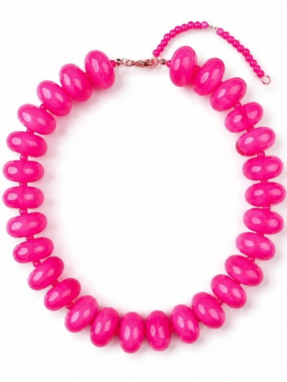 New! Pink Marbled Chunky Beaded Dopamine Necklace (2001)